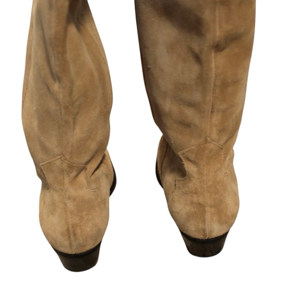 Tan Suede Knee-High Boots - Picture 3 of 6